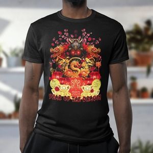 Chinese New Year Dragon Tshirt 2024
